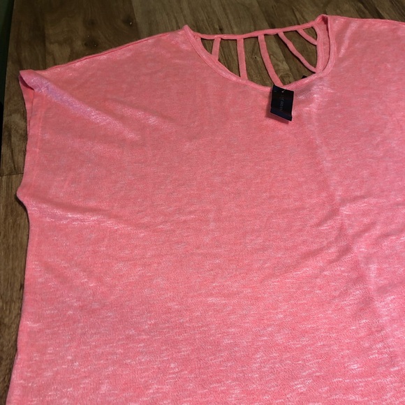 NWT $35 USD Lane Bryant Pink Stretch Blend Sleeveless Top Shirt Women Size 26/28 - Picture 3 of 9